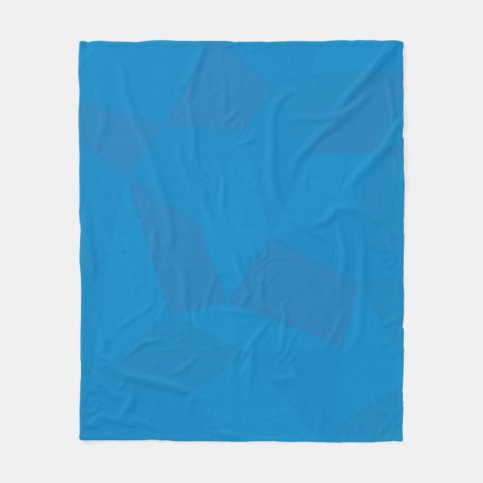 Blau, geometrisch, cool, einzigartig, trendig fleecedecke (Vorderseite)