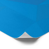 Blau, geometrisch, cool, einzigartig, trendig poster (Ecke)