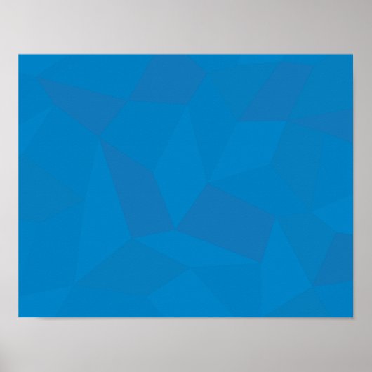 Blau, geometrisch, cool, einzigartig, trendig poster (Vorne)