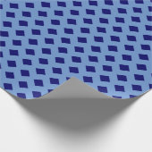 Blau geometrisch einfach geschenkpapier (Ecke)