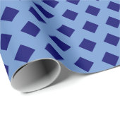 Blau geometrisch einfach geschenkpapier (Rolleneckpunkt)