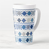 blau geometrisch milchtasse (Rechte Ecke)