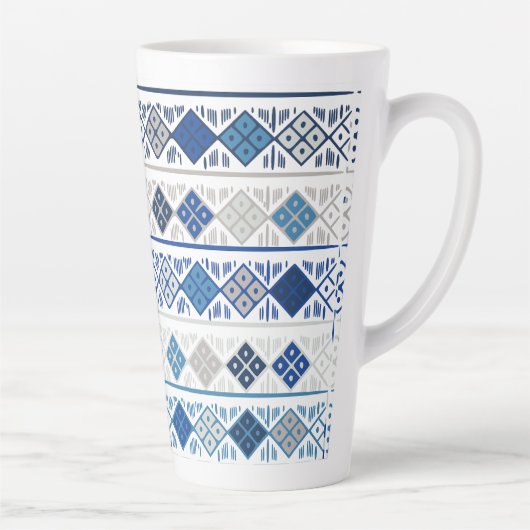 blau geometrisch milchtasse (Rechts)
