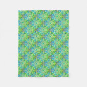 Blau geometrisch und braun Fleece Blanket (Vorderseite)