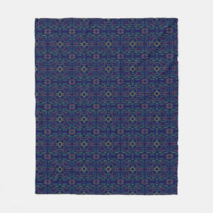 Blau geometrische Shuffle Fleece Blanket