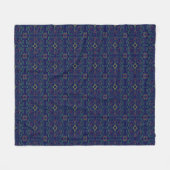 Blau geometrische Shuffle Fleece Blanket (Vorderseite (Horizontal))