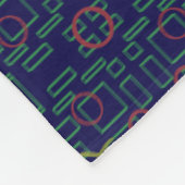 Blau geometrische Shuffle Fleece Blanket (Ecke)
