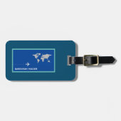 Blau Gepäckanhänger (Vorderseite horizontal)