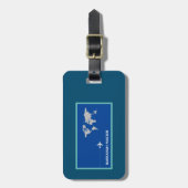 Blau Gepäckanhänger (Vorderseite vertikal)