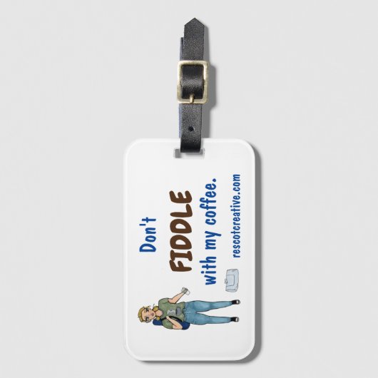 Blau Gepäckanhänger (Vorderseite Vertikal)