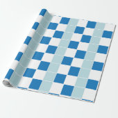blau geprüft geschenkpapier (Ungerollt)
