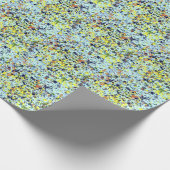 Blau gepunktetes Geschenkpapier (Ecke)