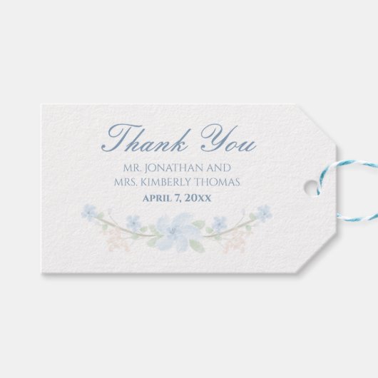 Blau Geschenkanhänger (Vorderseite (Horizontal))