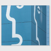 Blau Geschenkpapier (Flach)