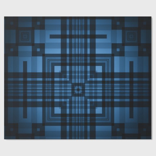 Blau Geschenkpapier (Flach)