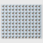 Blau Geschenkpapier (Flach)