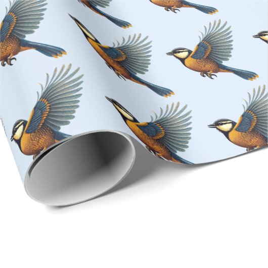 Blau Geschenkpapier (Rolleneckpunkt)