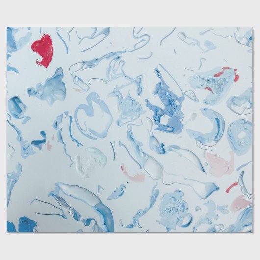 Blau Geschenkpapier (Flach)