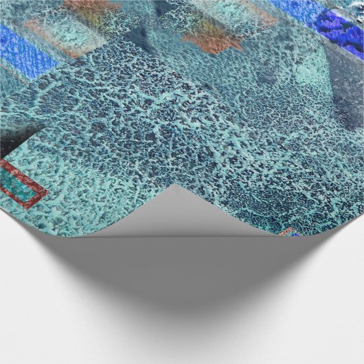 Blau Geschenkpapier (Ecke)