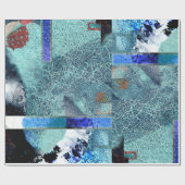 Blau Geschenkpapier (Flach)