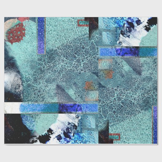 Blau Geschenkpapier (Flach)