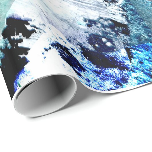 Blau Geschenkpapier (Rolleneckpunkt)