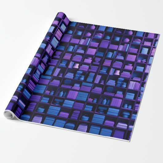 blau geschenkpapier (Ungerollt)