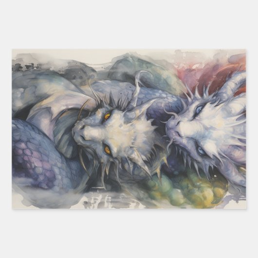 Blau Geschenkpapier Set (Vorderseite 3)