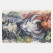 Blau Geschenkpapier Set (Vorderseite)