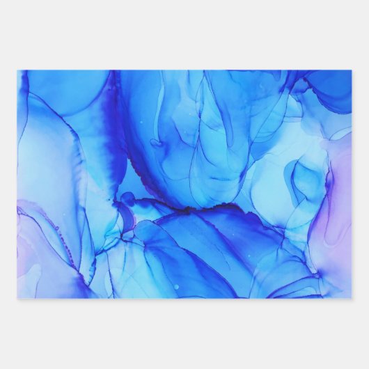 Blau Geschenkpapier Set (Vorderseite)