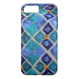 Blau gestickter Phulkari einzigartiger iphone Case-Mate iPhone Hülle