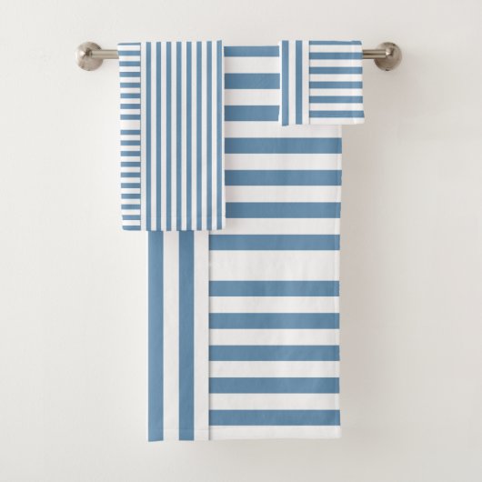 blau gestreift badhandtuch set (Insitu)