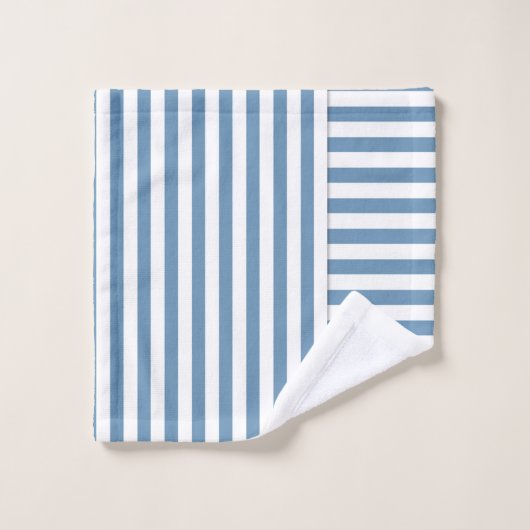 blau gestreift badhandtuch set (Waschlappen)