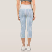 Blau gestreift capri leggings (Rückseite)