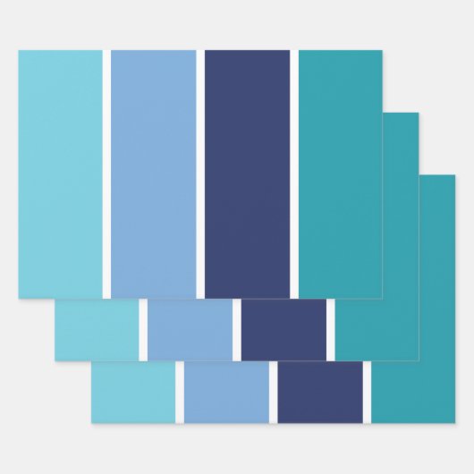blau gestreift geschenkpapier set (Set)