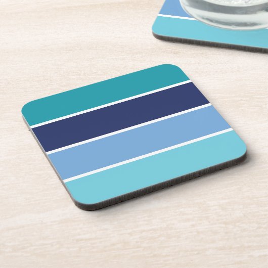 blau gestreift getränkeuntersetzer (Linke Seite)