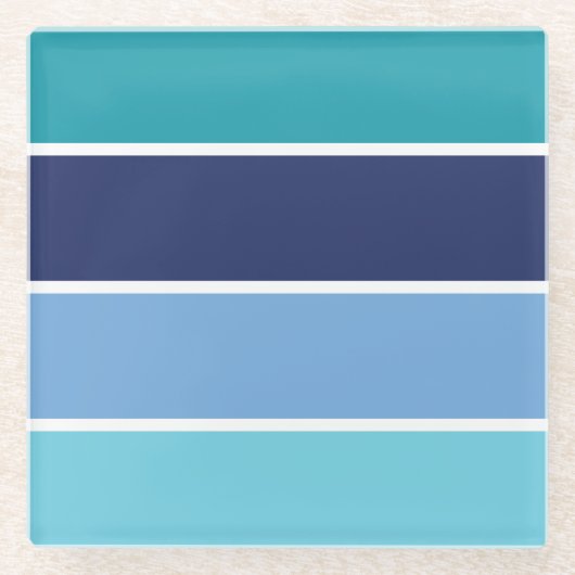 blau gestreift glasuntersetzer (Vorderseite)