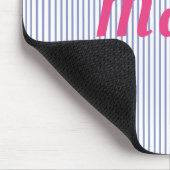 blau gestreift mit rosa Mousepad (Ecke)