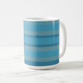 Blau gestreift monochrom kaffeetasse (VorderseiteRechts)