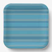 Blau gestreift monochrom pappteller (Vorderseite)