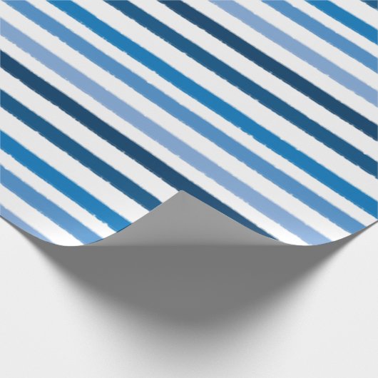 Blau gestreift weiß geschenkpapier (Ecke)