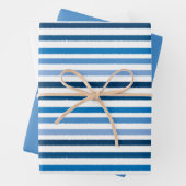 Blau gestreift weiß geschenkpapier set (Beispiel)
