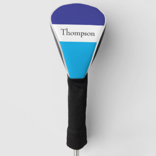 Blau gestreifter Nachname Name Custom Golf Headcover