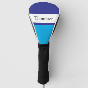 Blau gestreifter Nachname Name Custom Golf Headcover
