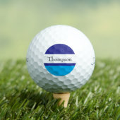 Blau gestreifter Nachname Name Custom Golfball (Insitu T-Shirt)