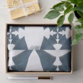 Blau gestrichen japanische Wunder Muschel Küstenmu Seidenpapier (Geschenk)