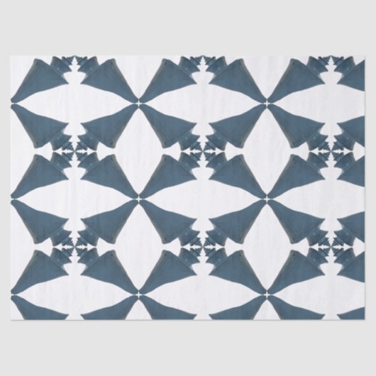 Blau gestrichen japanische Wunder Muschel Küstenmu Seidenpapier (Vorderseite)