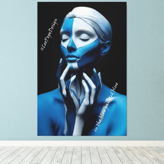 blau gestrichen leinwanddruck (Insitu (Holzboden))