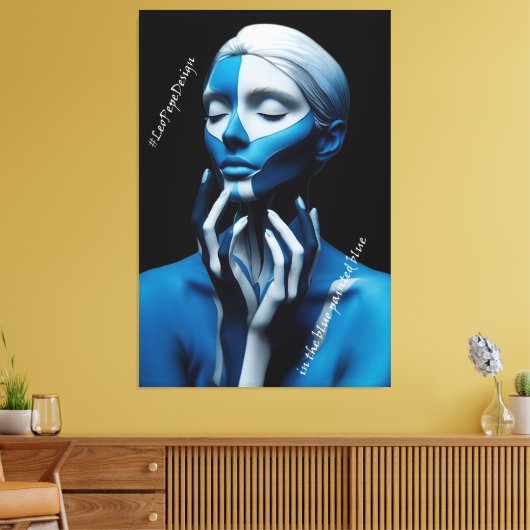 blau gestrichen leinwanddruck (Insitu (Wohnzimmer))