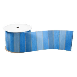 Blau gestrichenes Holz im nautischen Stil Satinband
